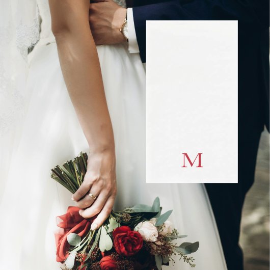 Einfache Red Monogram Wedding Serviette
