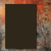 Einfache Red Poppies Boho Wildblumen Sunset Weddin RSVP Karte