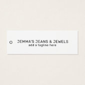 Einfache Red Price Reduced Business Name Hang Tag (Rückseite)