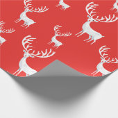 Einfache Red Reinder Weihnachten Weihnachten Muste Geschenkpapier (Ecke)