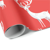 Einfache Red Reinder Weihnachten Weihnachten Muste Geschenkpapier (Rolleneckpunkt)
