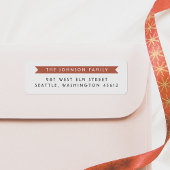 Einfache Red Ribbon Banner und Familienname