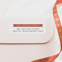 Einfache Red Ribbon Banner und Familienname