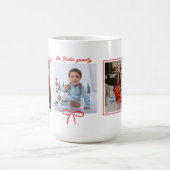 Einfache Red Ribbon Bow und drei Fotos kundenspezi Kaffeetasse (Mittel)