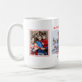 Einfache Red Ribbon Bow und drei Fotos kundenspezi Kaffeetasse (Links)