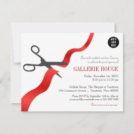 Einfache Red Ribbon Cutting Grand Opening Einladung