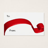 Einfache Red Ribbon Gift Cards (Rückseite)