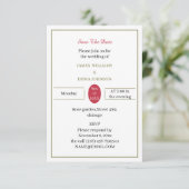 Einfache Red Save the Date Custom (Stehend Vorderseite)