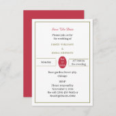 Einfache Red Save the Date Custom (Vorne/Hinten)