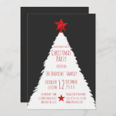 Einfache Red Schwarz-weiß Glitzer Star Trek Weihna Einladung (Vorne/Hinten)