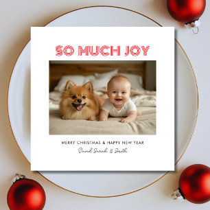 Einfache Red so Much Joch Baby Pet Hund Weihnachte Feiertagskarte