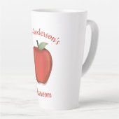 Einfache Red Teacher Apple Niedlich School Custom Milchtasse (Rechte Ecke)