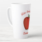 Einfache Red Teacher Apple Niedlich School Custom Milchtasse (Linke Ecke)