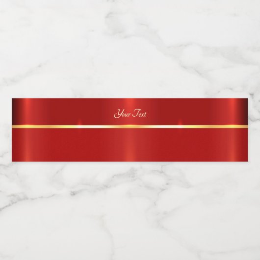 Einfache Red Water Flasche Wasserflaschenetikett (Einzelnes Label)