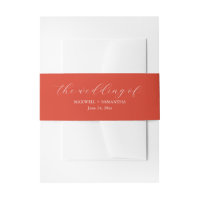Einfache Red Wedding Einladung Bly Band