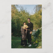 Einfache Red Wedding RSVP Karte mit QR Code (Rückseite)