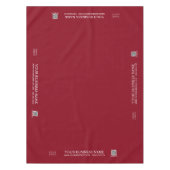 Einfache Red & White Company Logo-Messe Tischdecke (Vorderseite)