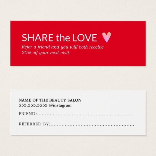 Einfache Referenz zum Roten Rosenherz (Vorne & Hinten)