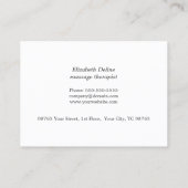 Einfache Referenzkarte für Elegant-Massage-Therape Empfehlungskarte (Rückseite)