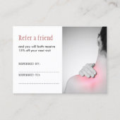 Einfache Referenzkarte für Elegant-Massage-Therape Empfehlungskarte (Vorderseite)