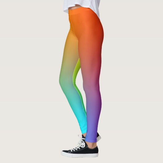 Einfache Regenbogenfarben Leggings (Links)