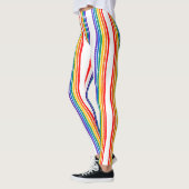 Einfache Regenbogenstreifen Gay Monat Leggings (Links)