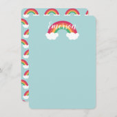 Einfache Regenbogenwolke Kinder Dankeskarte (Vorne/Hinten)