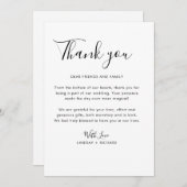 Einfache reine Typografie Moderne Minimalistische  Dankeskarte (Vorne/Hinten)
