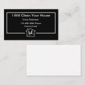 Einfache Reinigung des modernen Hauses Visitenkarte (Vorne/Hinten)