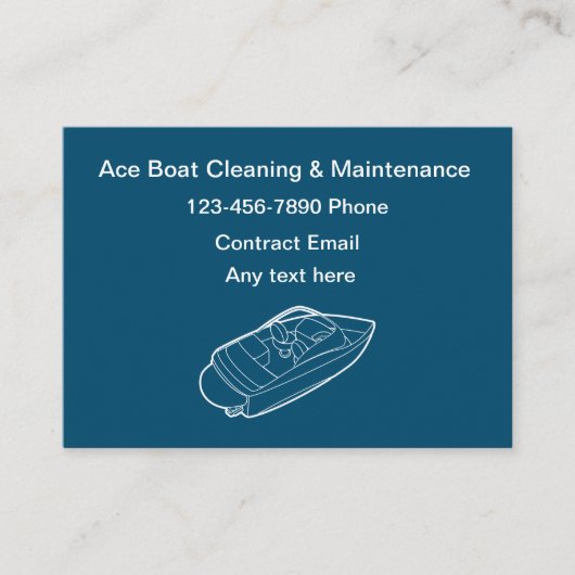 Einfache Reinigung und Wartung von Schiffen Visitenkarte (Vorderseite)