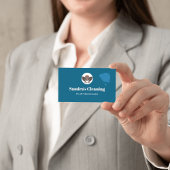 Einfache Reinigung von Blau und Weiß Visitenkarte