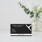 Einfache Reinigung von Schwarz und Weiß Visitenkarte (Stehend Vorderseite)