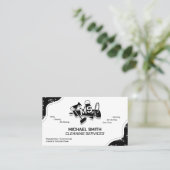 Einfache Reinigungsdienste Berufliches Logo Visitenkarte (Stehend Vorderseite)