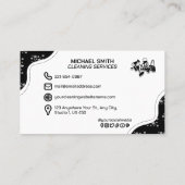 Einfache Reinigungsdienste Berufliches Logo Visitenkarte (Rückseite)