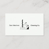 Einfache Reinigungsdienste für weißen und schwarze Visitenkarte (Vorderseite)