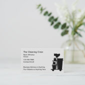 Einfache Reinigungsservice Business Cards Visitenkarte (Stehend Vorderseite)
