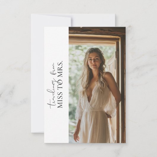 Einfache Reise zum Brautparty  Foto Einladung (Vorderseite)