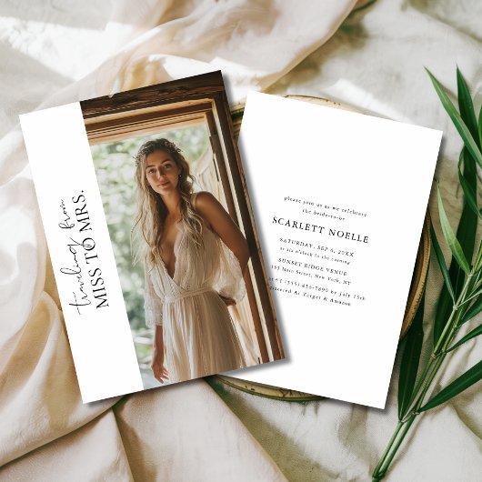 Einfache Reise zum Brautparty  Foto Einladung