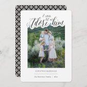 Einfache religiöse Adore Ihm Weihnachtskarte Einladung (Vorne/Hinten)