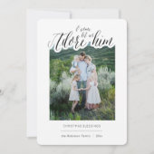 Einfache religiöse Adore Ihm Weihnachtskarte Einladung (Vorderseite)