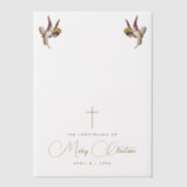 Einfache religiöse Kindertaufe Pergament Einladungen (Vorderseite)