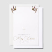 Einfache religiöse Kindertaufe Pergament Einladungen (Versetzt)