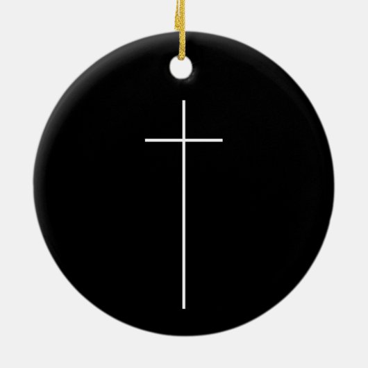Einfache religiöse Kreuzigung Christlich katholisc Keramik Ornament (Hinten)