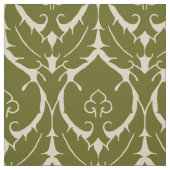 Einfache Renaissance-Damaske, Olive Green auf Elfe Stoff (Muster)