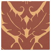 Einfache Renaissance-Damaske, rot an Tawny Stoff (Nahaufnahme)