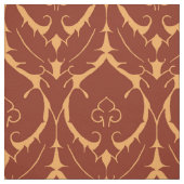 Einfache Renaissance-Damaske, rot an Tawny Stoff (Muster)