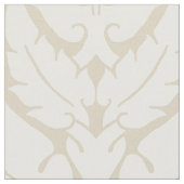 Einfache Renaissance-Damaske, weiß auf Elfenbein Stoff (Nahaufnahme)