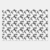 Einfache Rentier-Silhouette Geschenkpapier Set (Vorderseite)