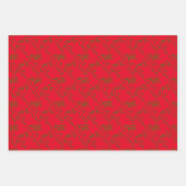 Einfache Rentierlinie Art Geschenkpapier Set (Vorderseite 3)