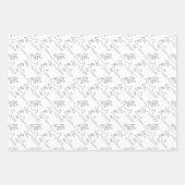 Einfache Rentierlinie Art Geschenkpapier Set (Vorderseite)